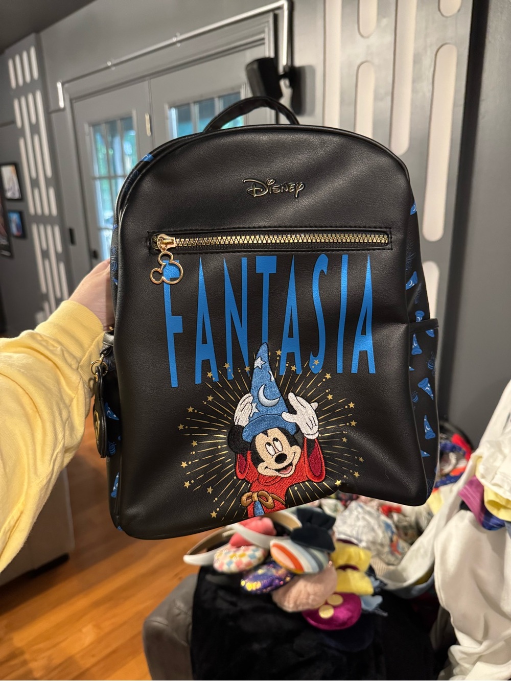 Primark Black and Blue Fantasia Mickey Mini Backpack